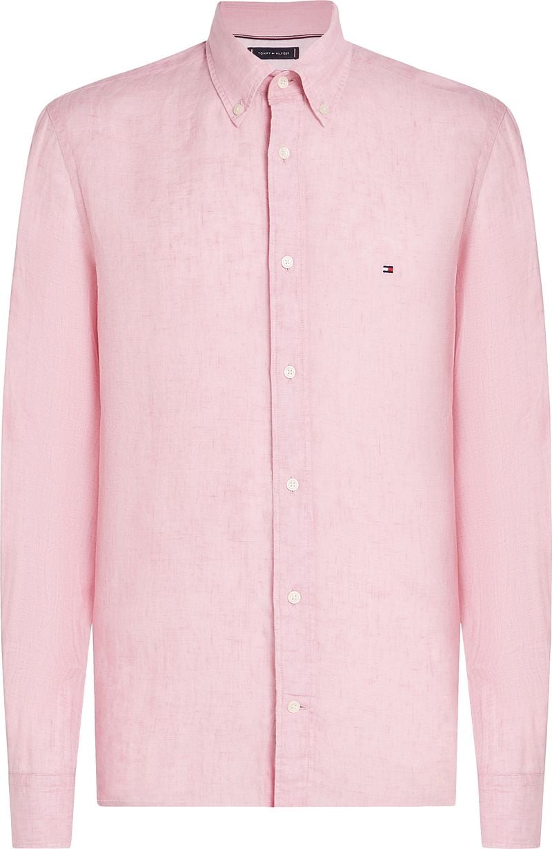 Tommy Hilfiger Hemd Leinen Rosa - Größe XL günstig online kaufen