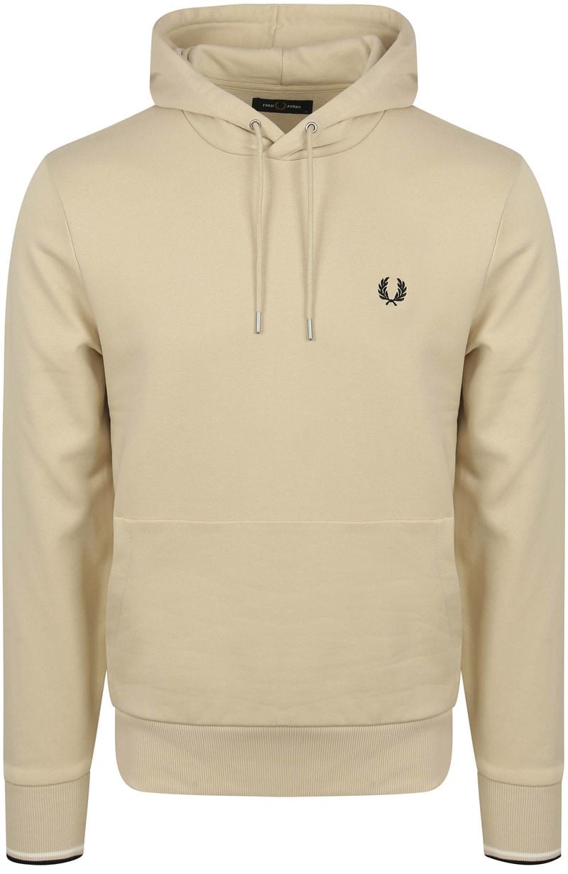 Fred Perry Hoodie Logo Beige - Größe M günstig online kaufen