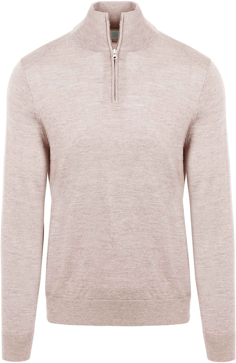 King Essentials The Michael Half Zip Pull Merino Greige - Größe XL günstig online kaufen