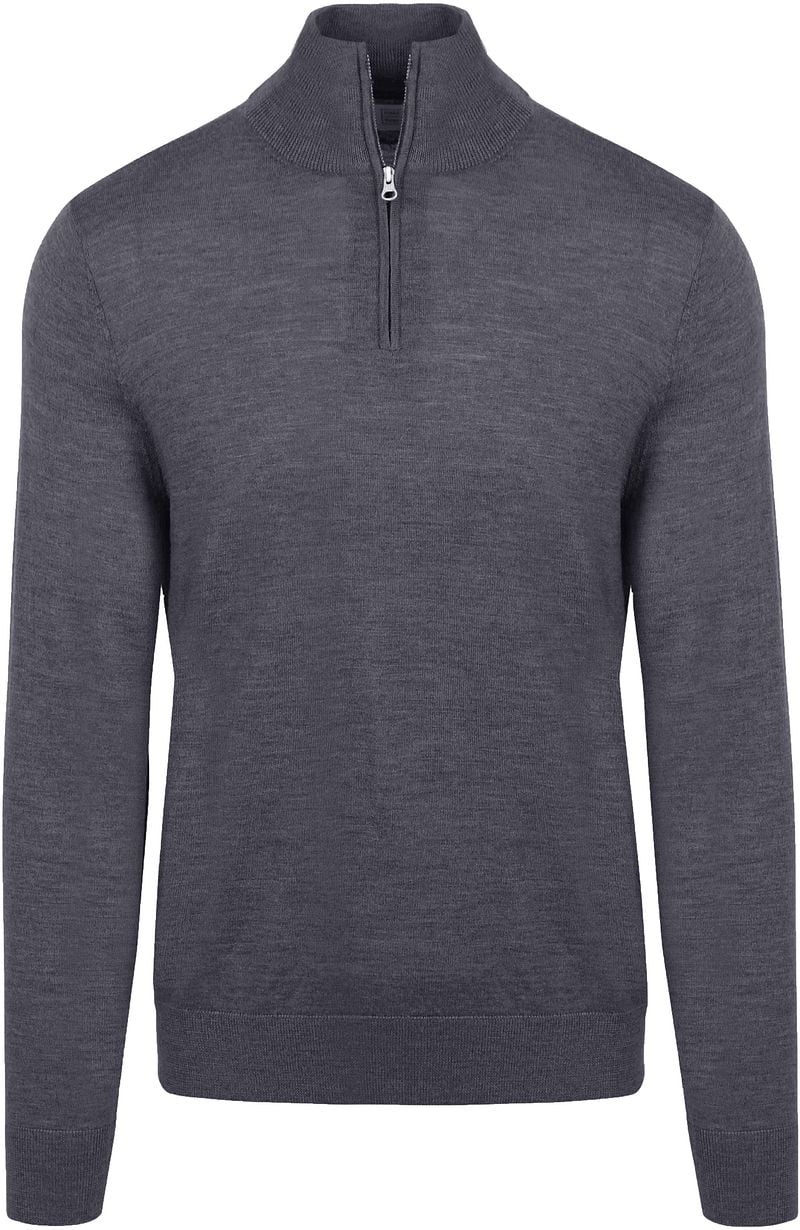 KING Essentials The Michael Half Zip Pull Merino Antraciet
