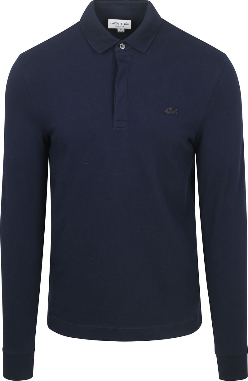 Lacoste Longsleeve Poloshirt Piqué Navy - Größe L günstig online kaufen