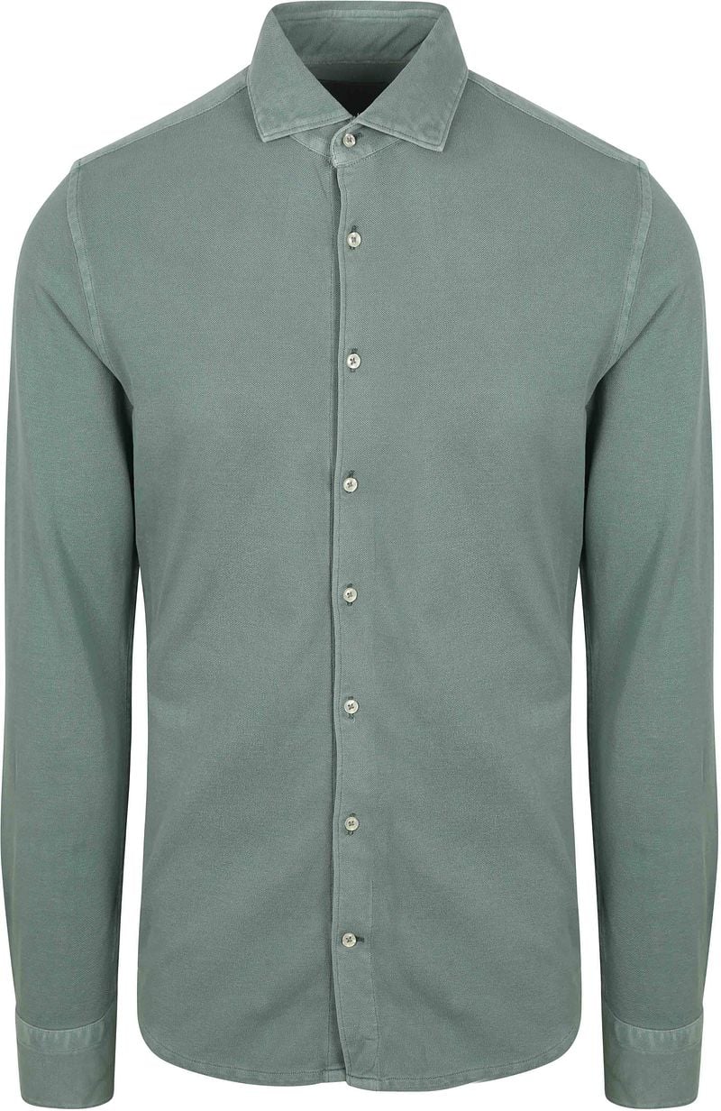 Suitable Piqué Overhemd Groen