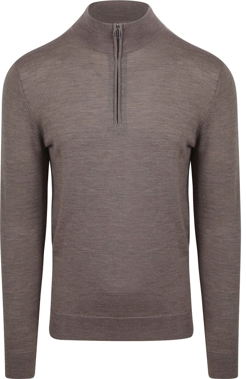 Profuomo Half Zip Pullover Luxury Braun - Größe XXL günstig online kaufen