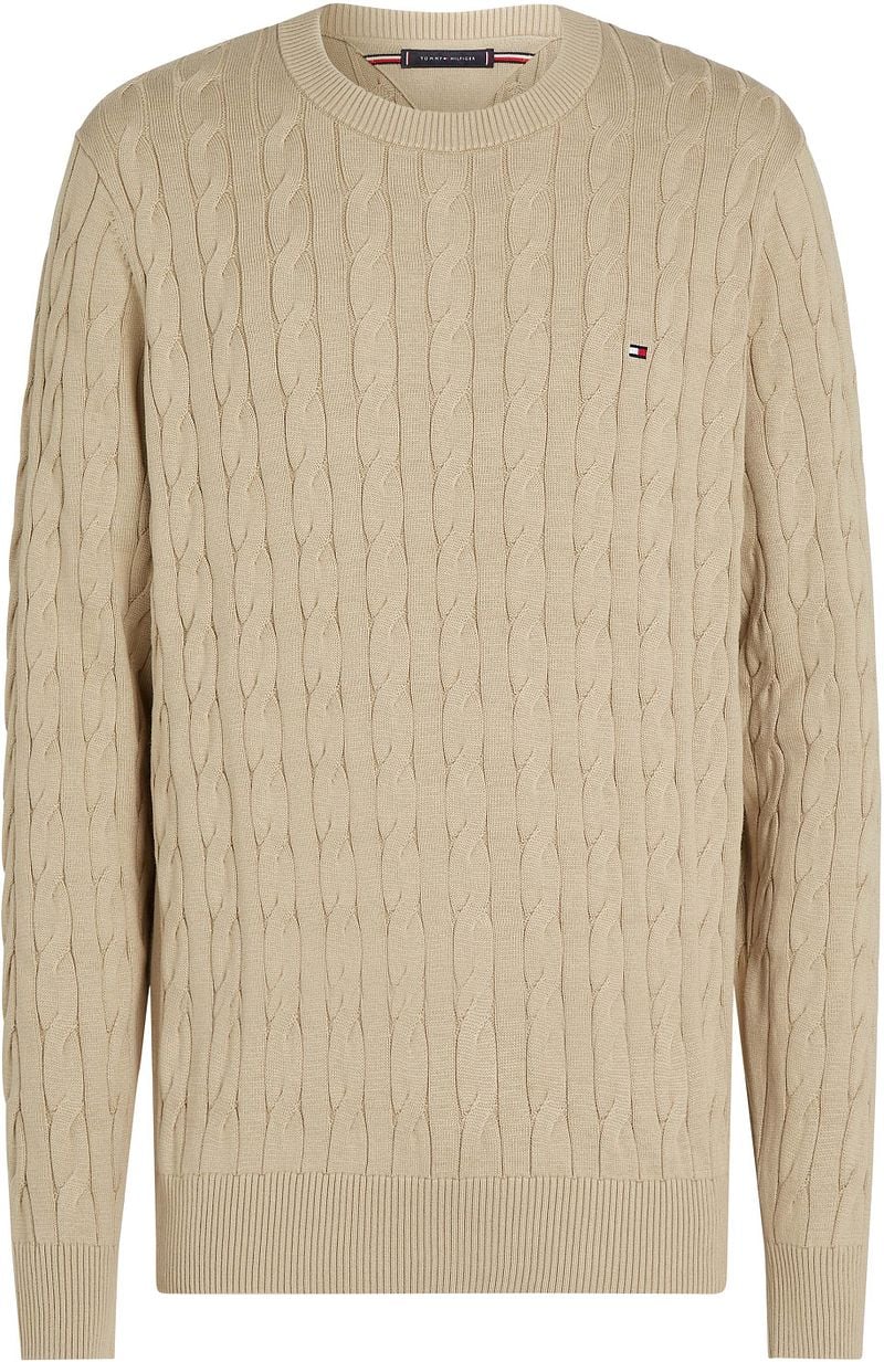 Tommy Hilfiger Pullover Cable Beige - Größe M günstig online kaufen