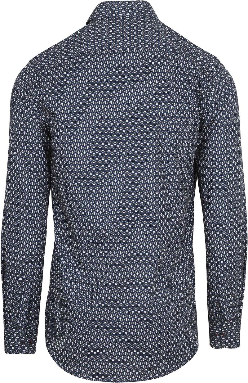 Suitable Overhemd Print Navy