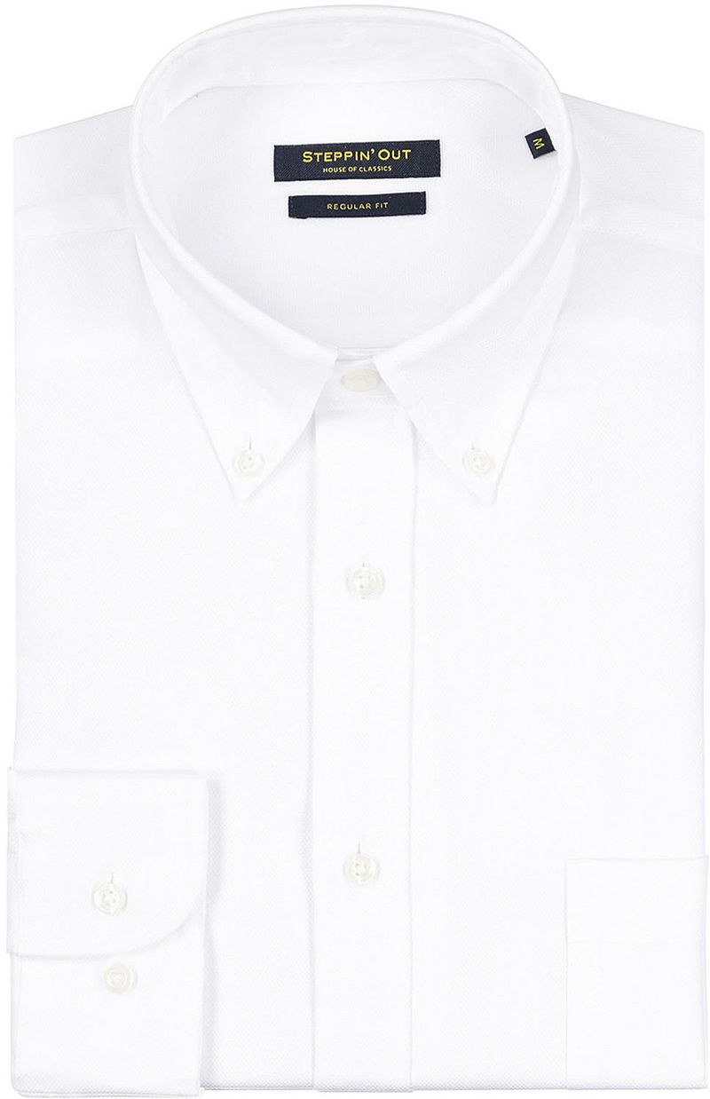 Steppin' Out Hemd Slim-Fit Dobby Weiß - Größe XXL günstig online kaufen