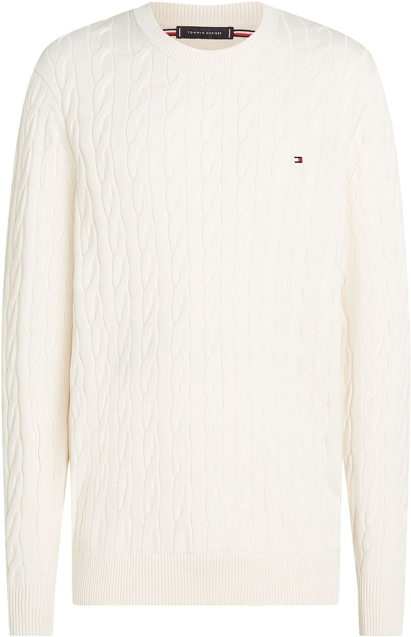 Tommy Hilfiger Pullover Cable Off White - Größe L günstig online kaufen