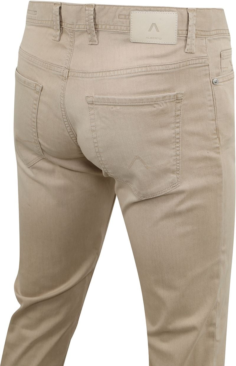 Alberto Röhrenhose Denim Braun Beige - Größe W 36 - L 30 günstig online kaufen