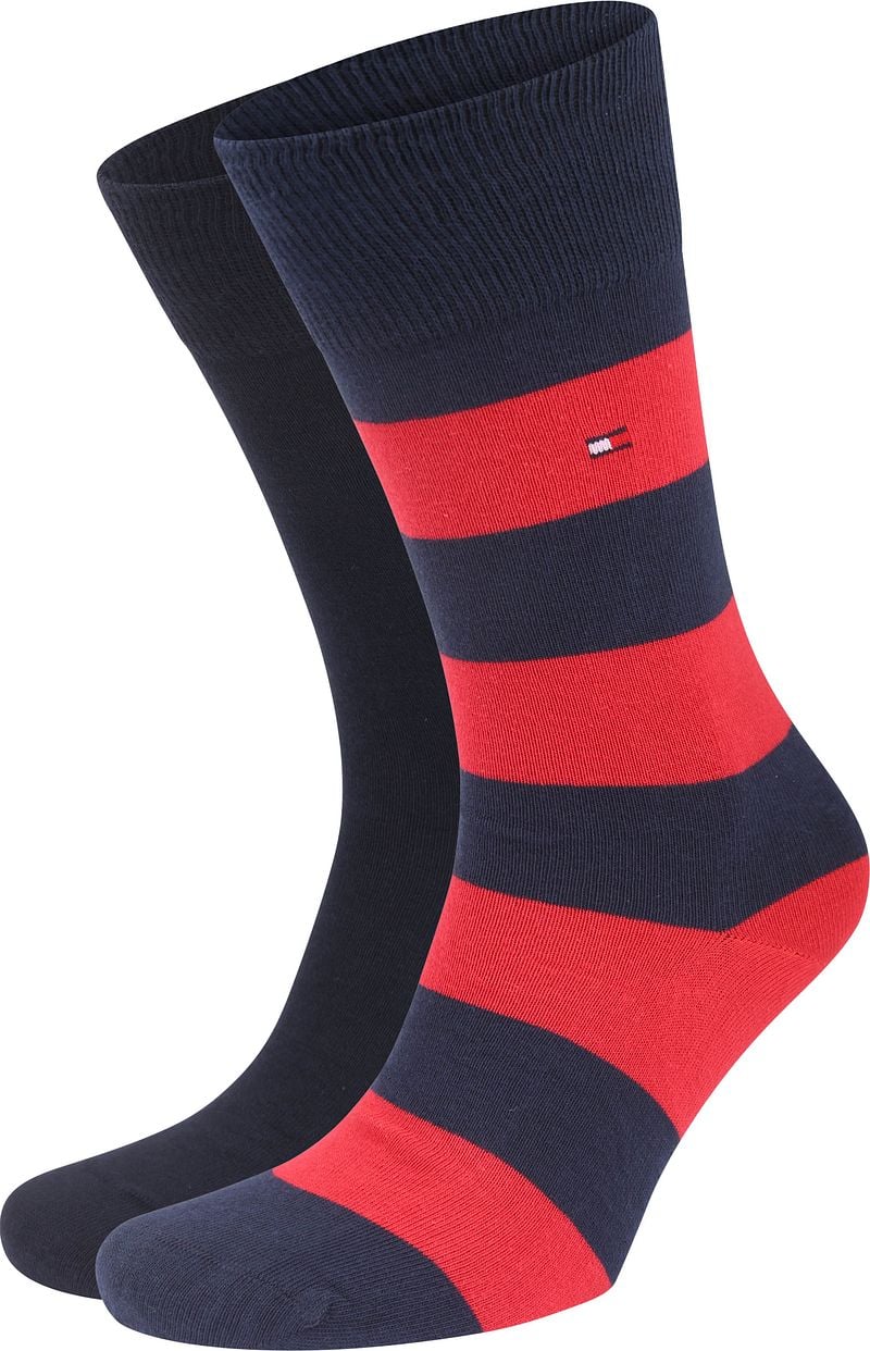 Tommy Hilfiger Socken 2 Paare Rugby Rot - Größe 43-46 günstig online kaufen