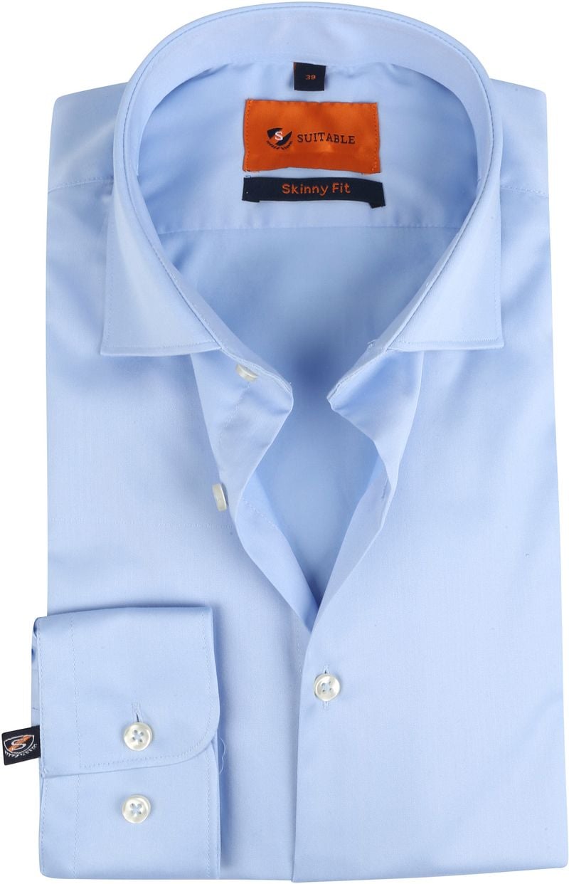 Suitable Chemise Satin  Bleu clair Bleu taille 37