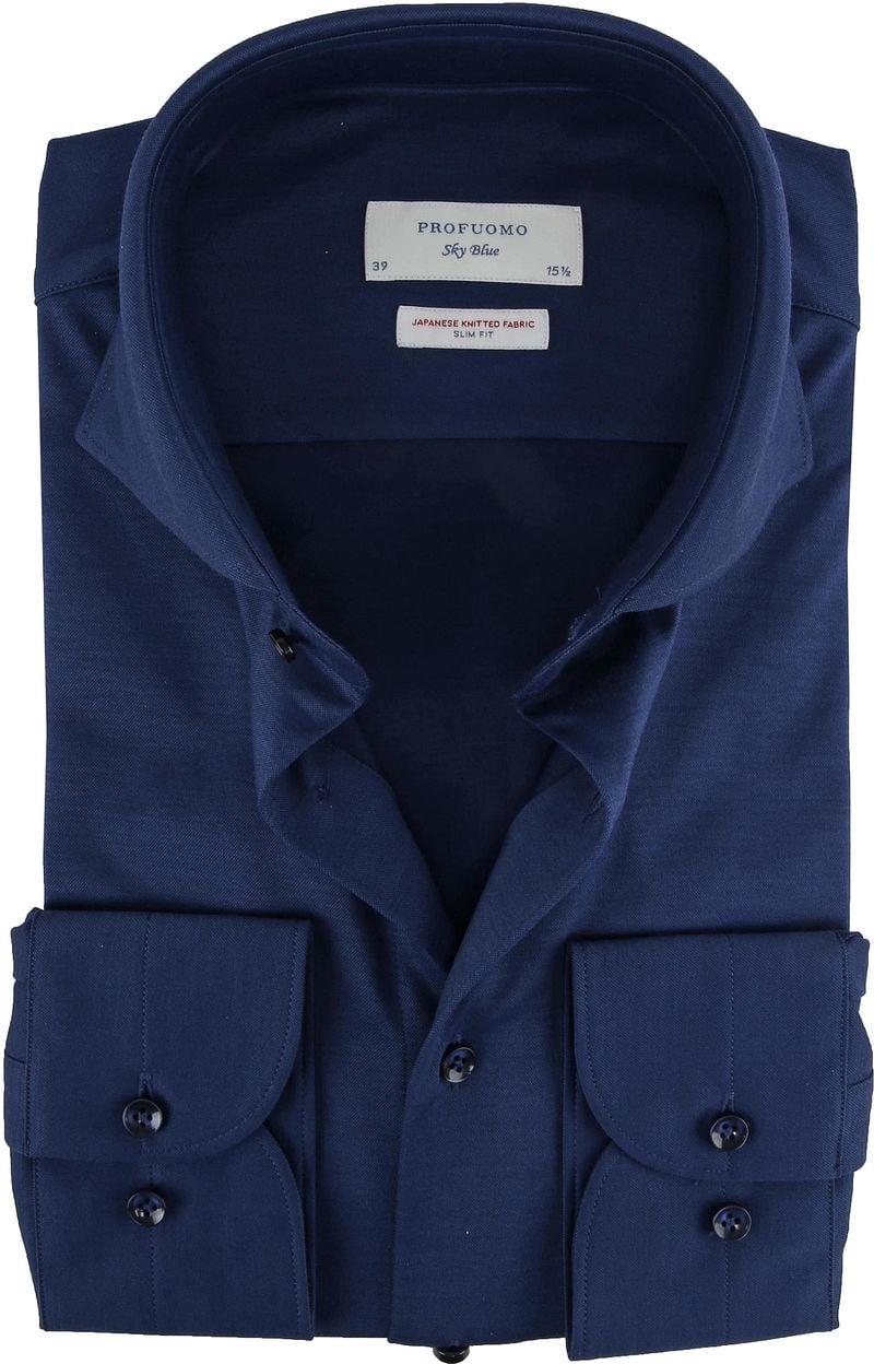Profuomo Sky Blue Japanese Knitted Dunkelblau - Größe 40 günstig online kaufen