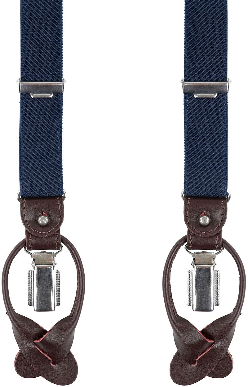 Profuomo Bretelles de luxe Marine Bleu foncé