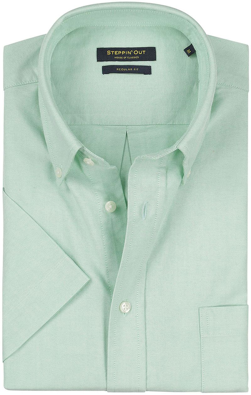 Steppin' Out Overhemd regular fit korte mouw Light Green