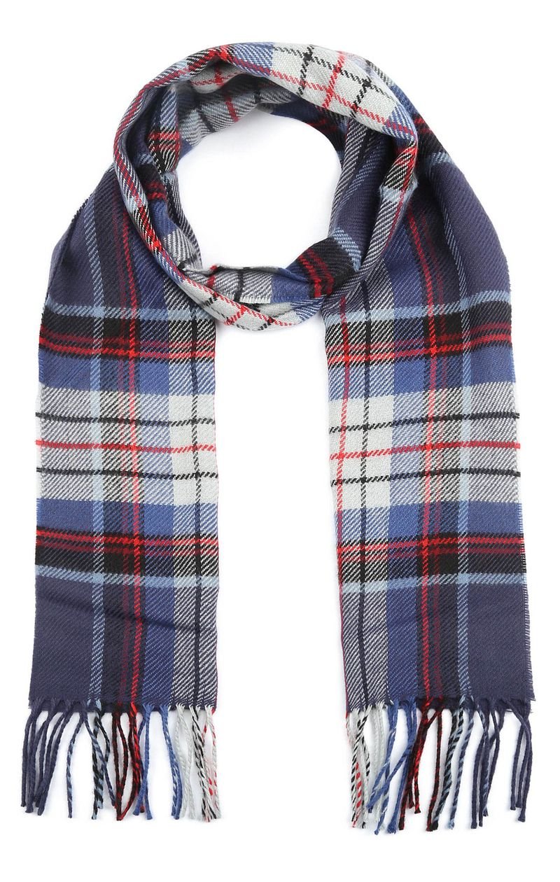 Suitable Heren Sjaal Ruit Rood Blauw -