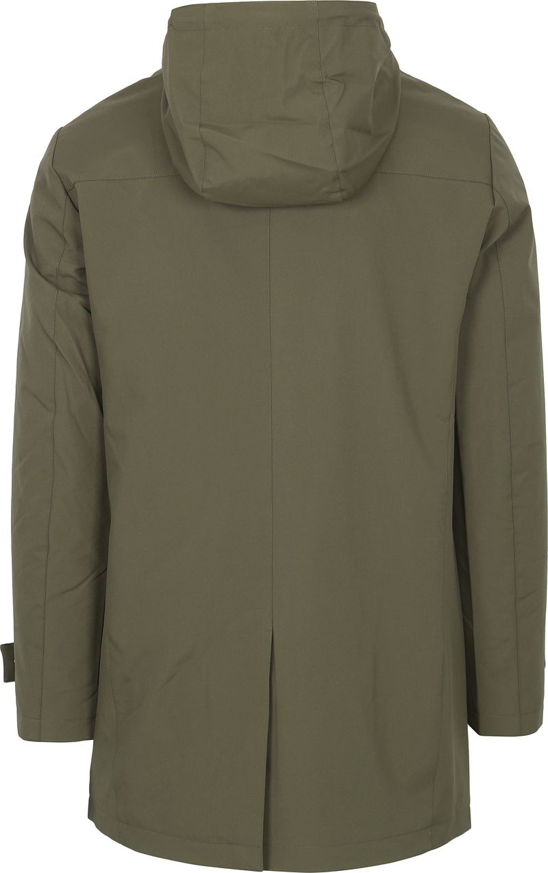 Suitable Jas Hood Tech Olijfgroen