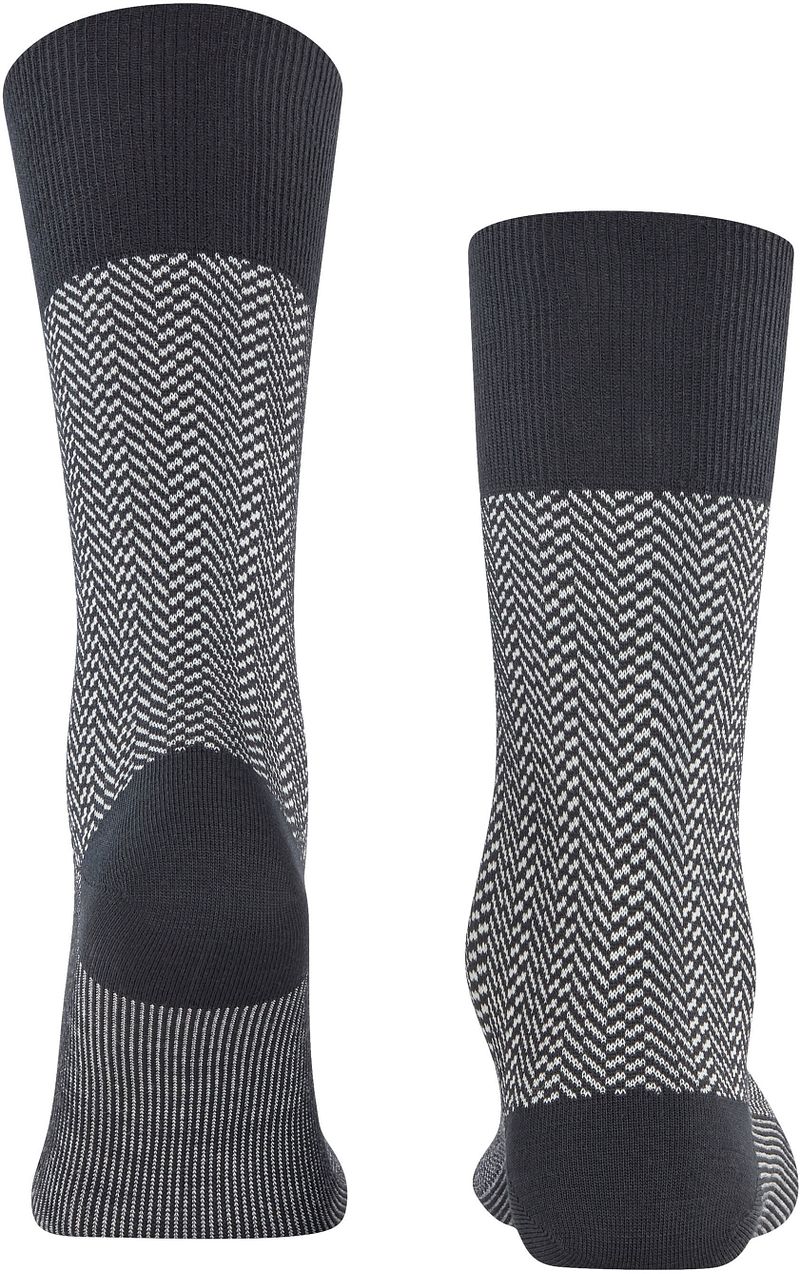 Falke Airport Herringstripe Sok Zwart