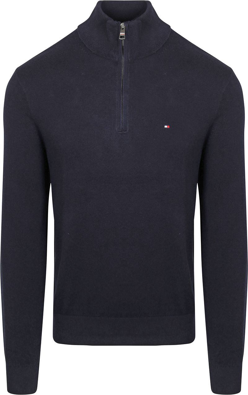 Tommy Hilfiger Half Zip Pullover Navy - Größe XL günstig online kaufen