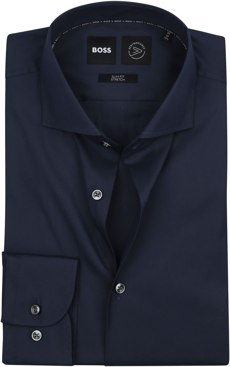 Boss Hank Navy Overhemd