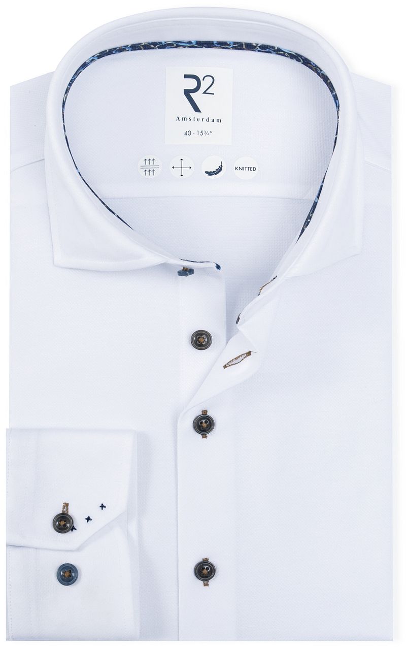 R2 Hemd Fine Twill Weiß  - Größe 45 günstig online kaufen