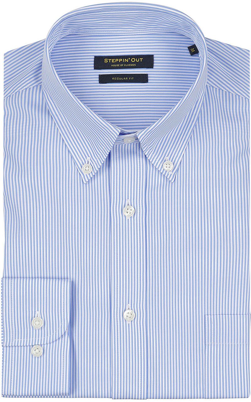 Steppin' Out Hemd Streifen Hellblau - Größe 3XL günstig online kaufen