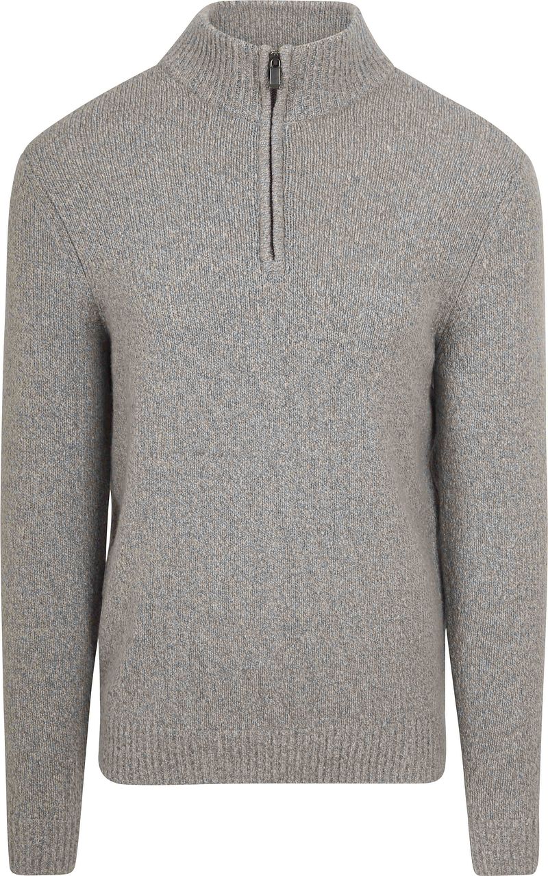 Suitable Half Zip Pullover Boiled Wool Grau - Größe XXL günstig online kaufen