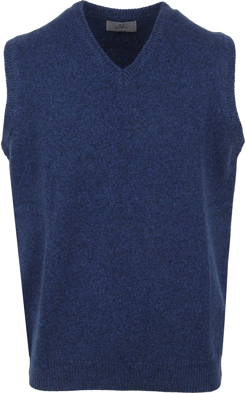 Suitable Spencer Col-V Marine Bleu Bleu foncé taille M