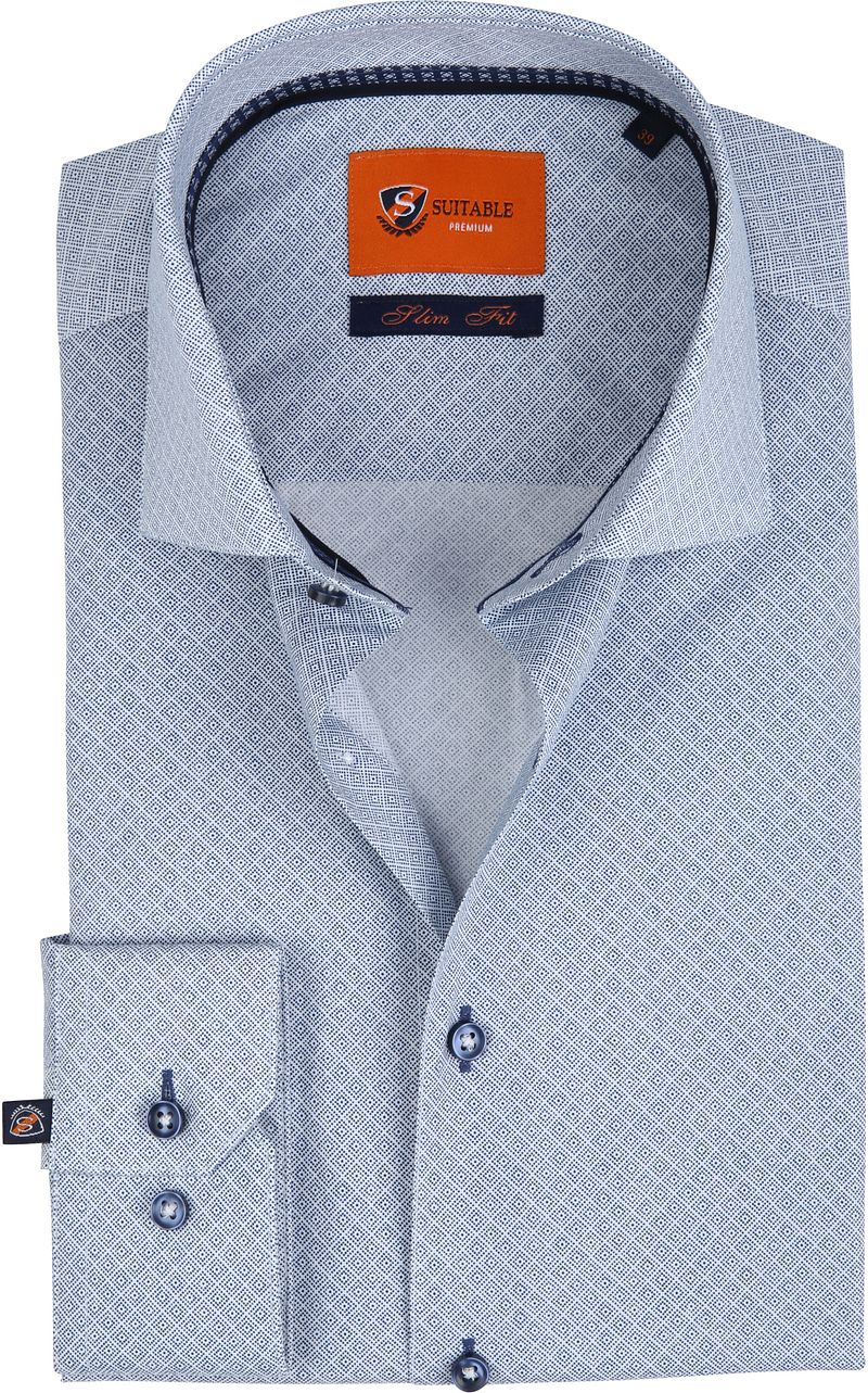 Suitable Chemise Carré  Bleu taille 39