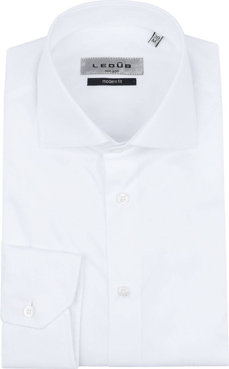 Ledub Modern Fit overhemd wit non iron