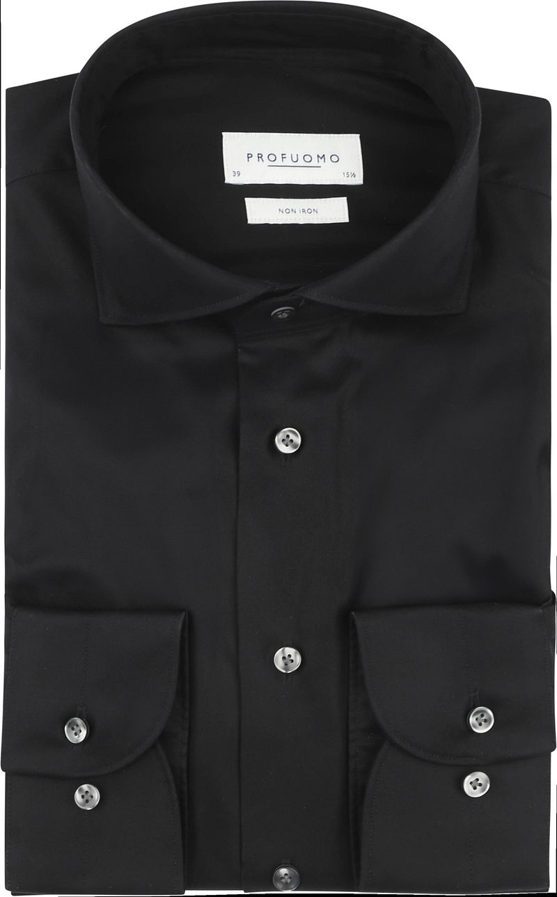 Profuomo Twill Hemd Schwarz - Größe 41 günstig online kaufen