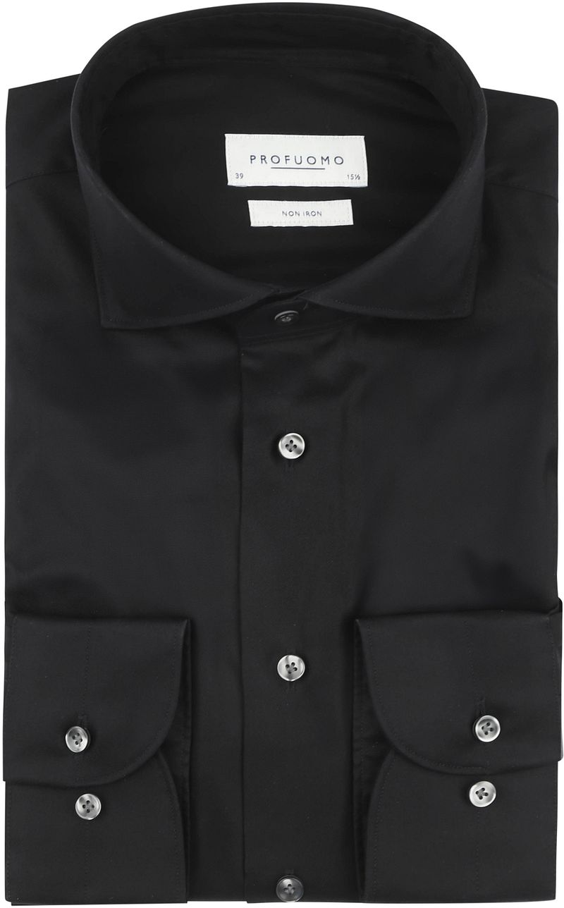 Profuomo Twill Overhemd Zwart