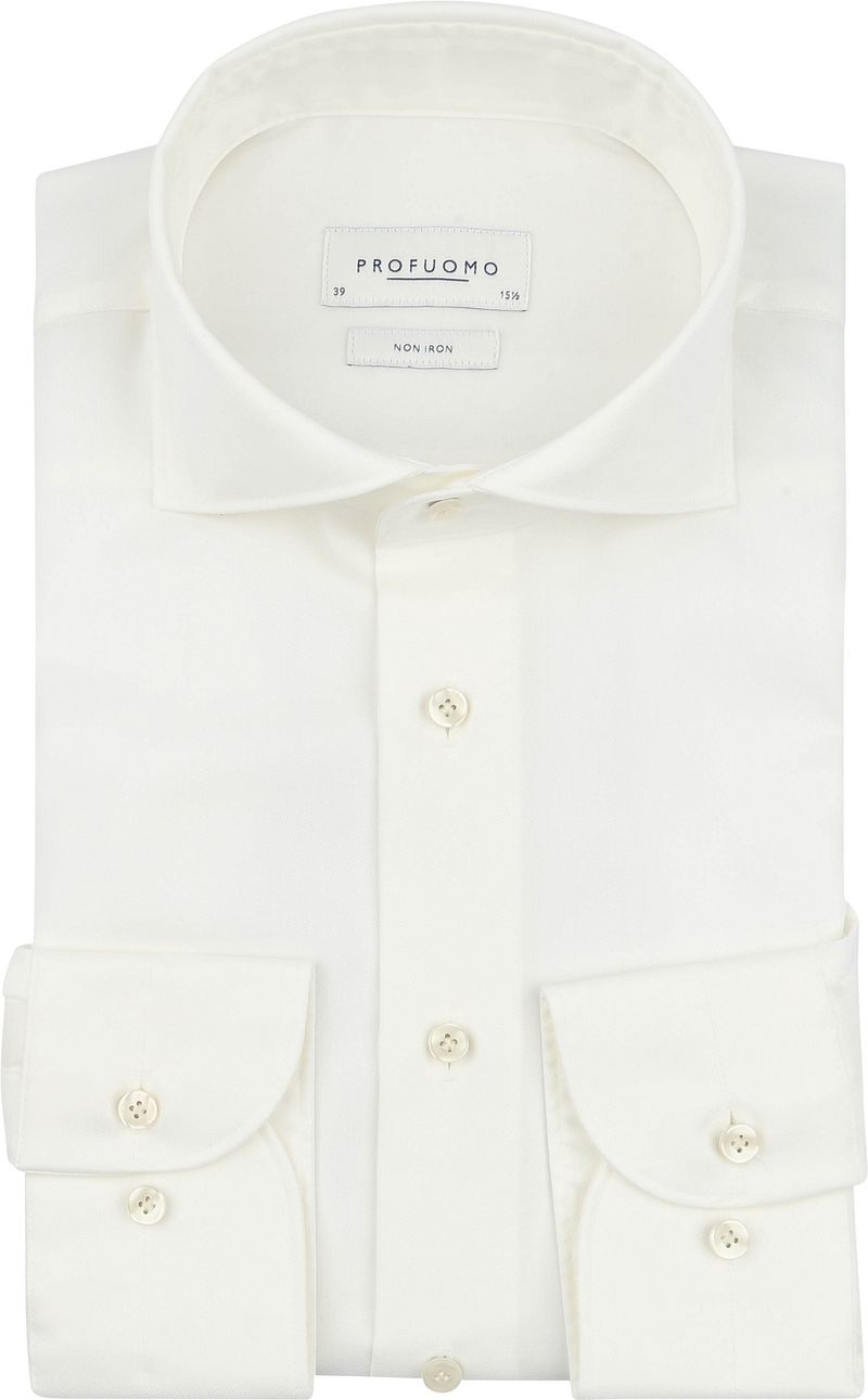 Profuomo Twill Hemd Off White - Größe 37 günstig online kaufen