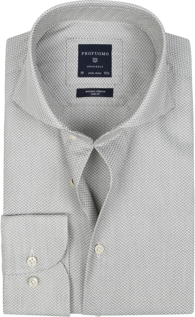 Profuomo Chemise Originale Sans Repassage Coupe Slim Jaquar Vert taille 38