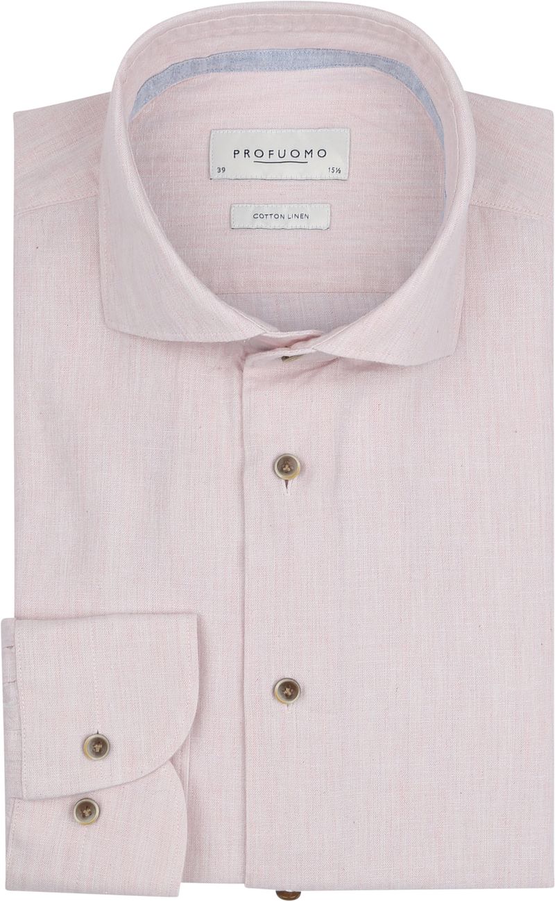 Profuomo Hemd Leinen Rosa - Größe 43 günstig online kaufen