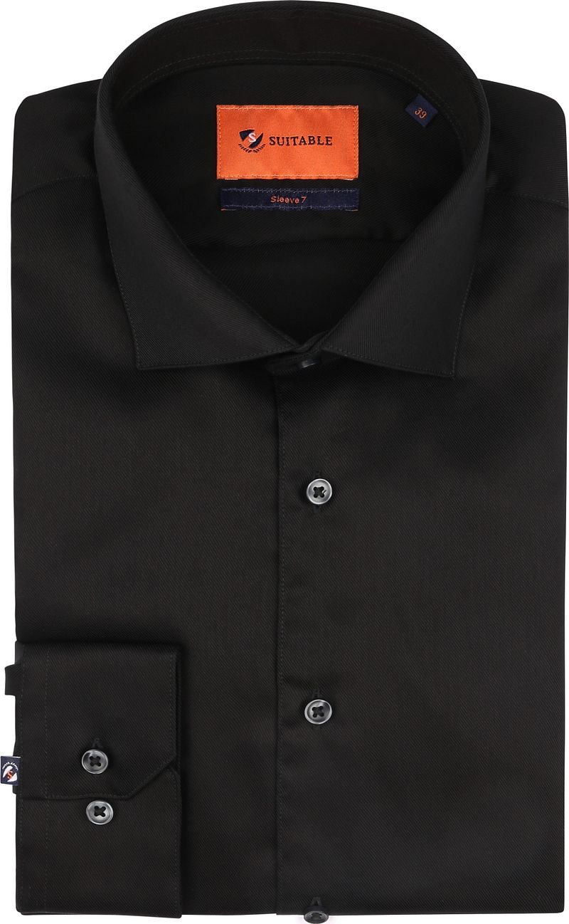 Suitable Chemise Manches Extra Longues Twill Noir taille 40