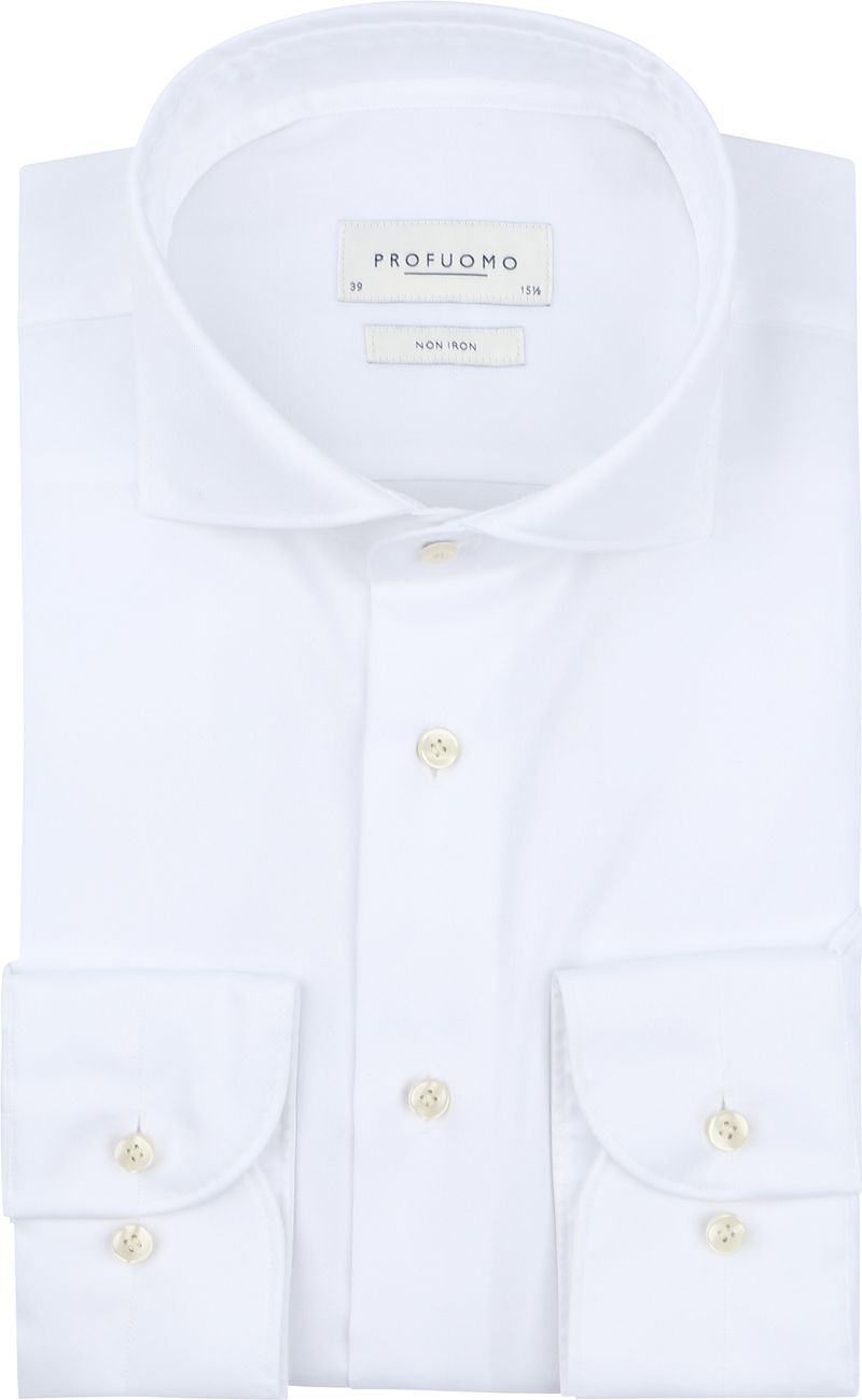 Profuomo Twill Hemd Extra Long Sleeves Weiß   - Größe 37 günstig online kaufen