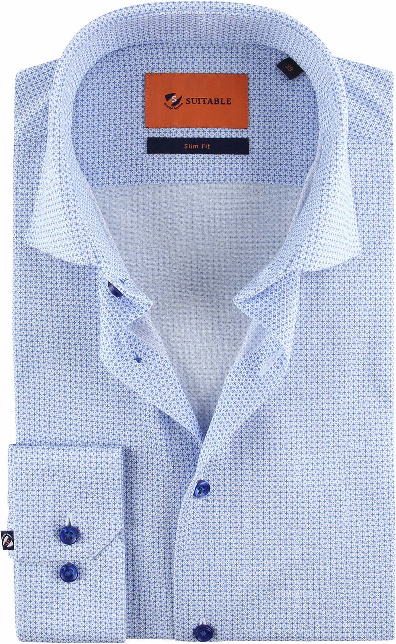 Suitable Jersey Shirt Imprimé  Bleu taille 38