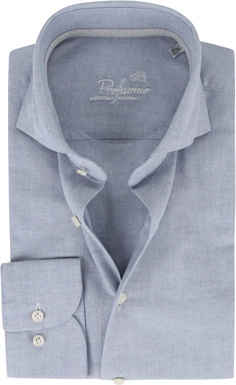 Profuomo Chemise Coton Recyclé Bleu taille 40