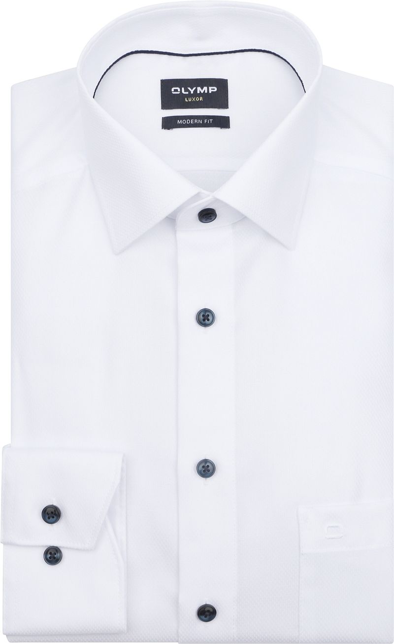 OLYMP Luxor Hemd Diamond Twill Weiß - Größe 43 günstig online kaufen