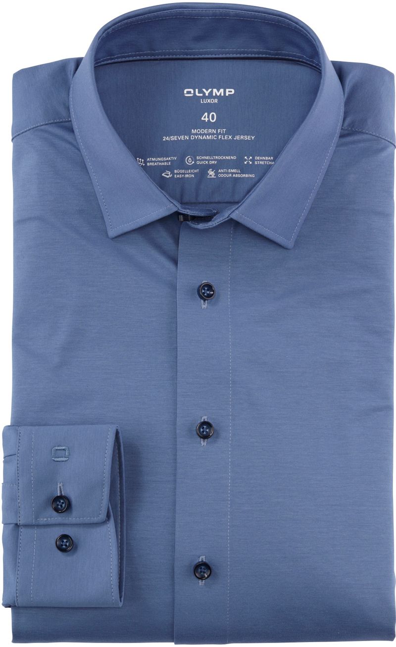 OLYMP Luxor Overhemd 24/Seven Blauw product