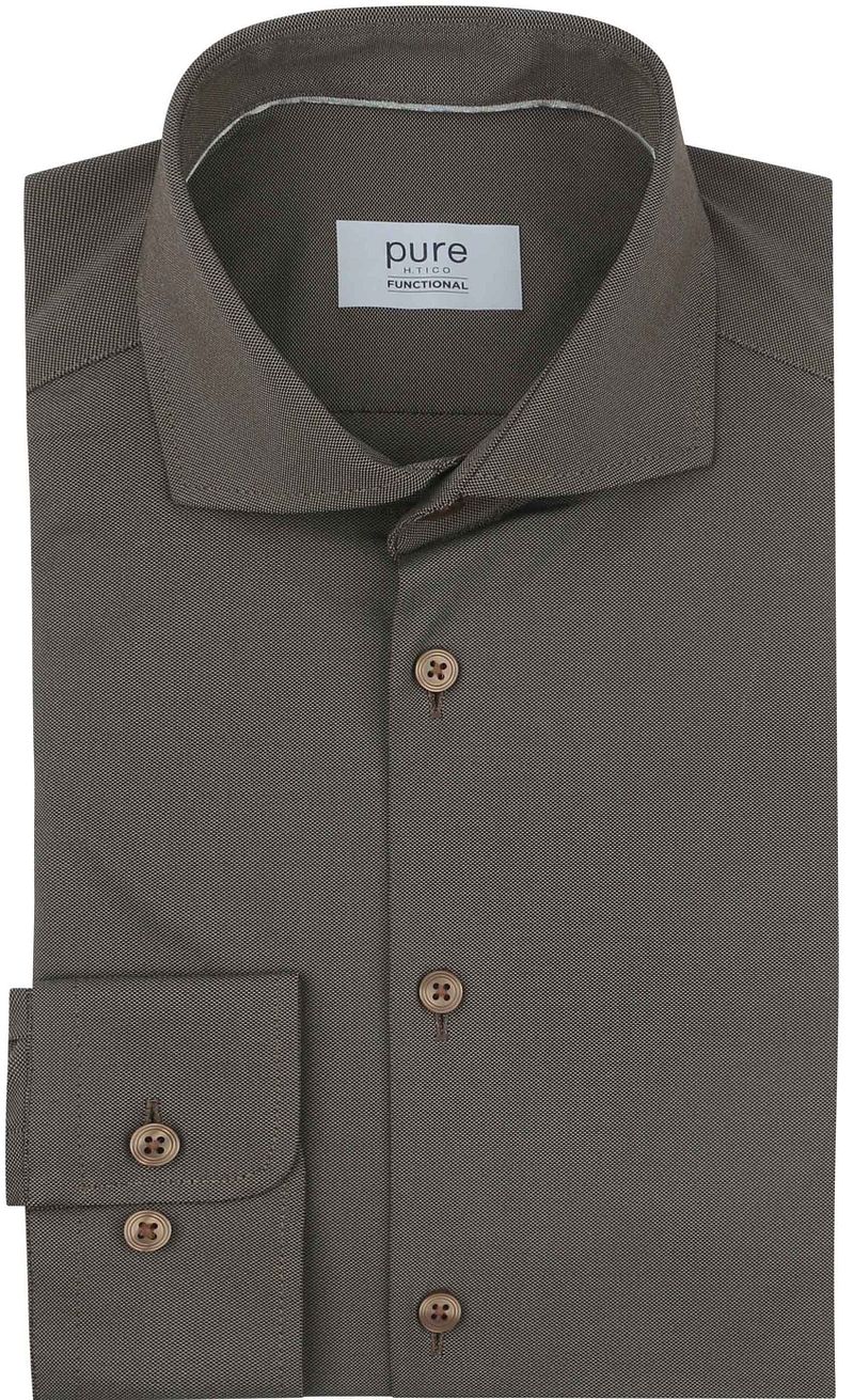 Pure The Functional Shirt Super Stretch Braun - Größe 40 günstig online kaufen
