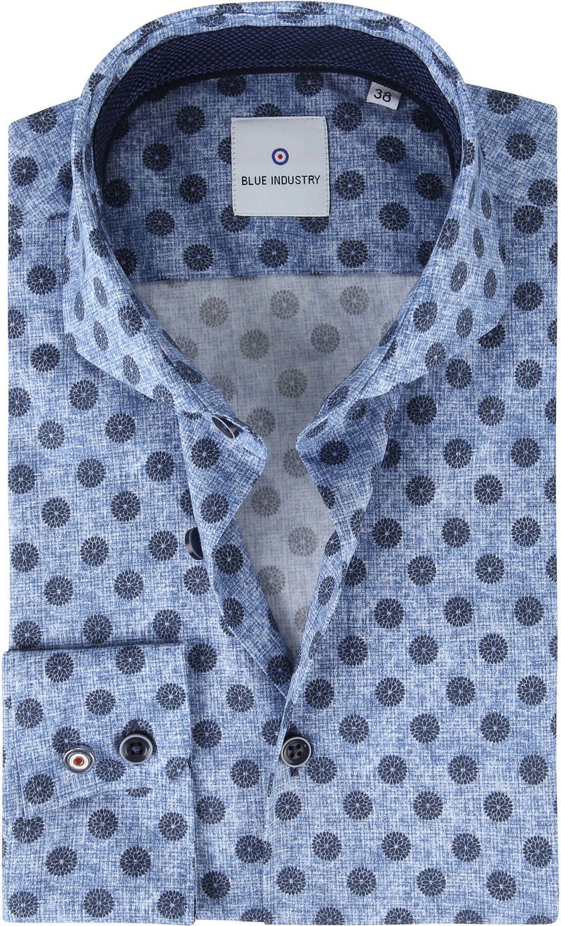 Blue Industry Chemise Fleurs Bleu taille 38