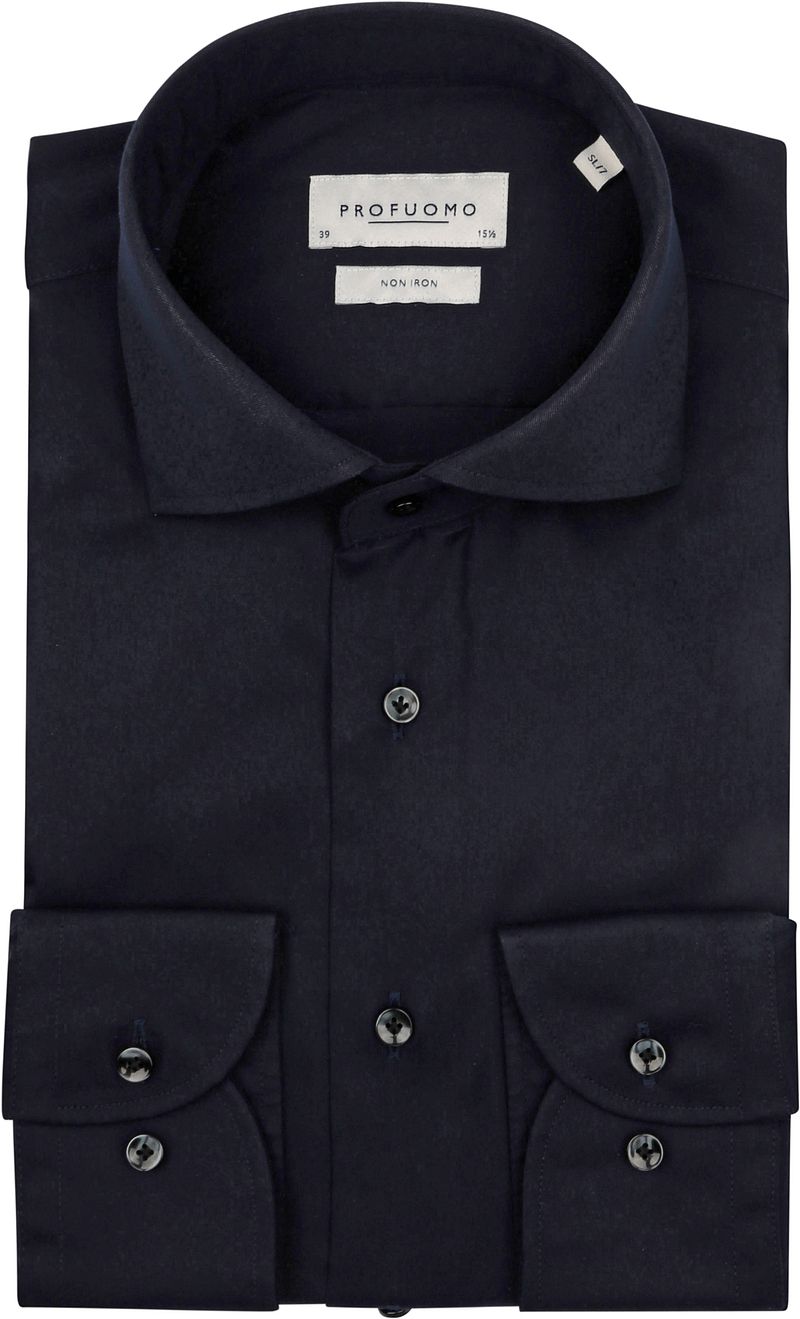 Profuomo Twill Hemd Navy Extra Lange Ärmel - Größe 38 günstig online kaufen