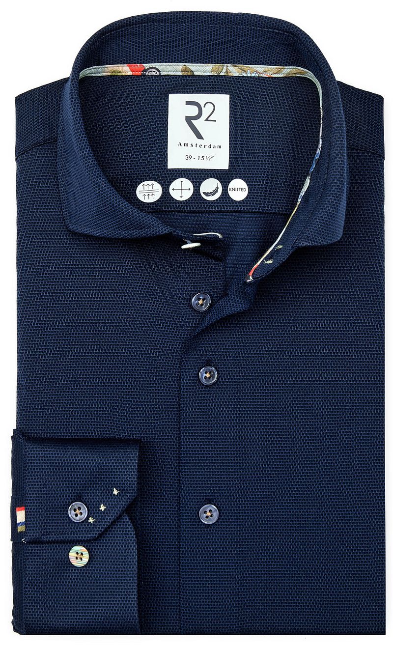 R2 Japanese Knitted Hemd Shortsleeve Navy - Größe S günstig online kaufen