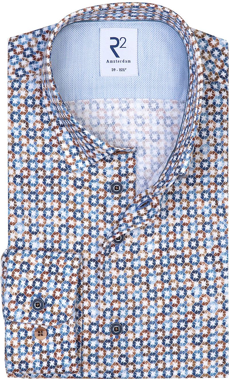 R2 Chemise Impression Multicolore Lampes Bleu Multicoloré taille 37