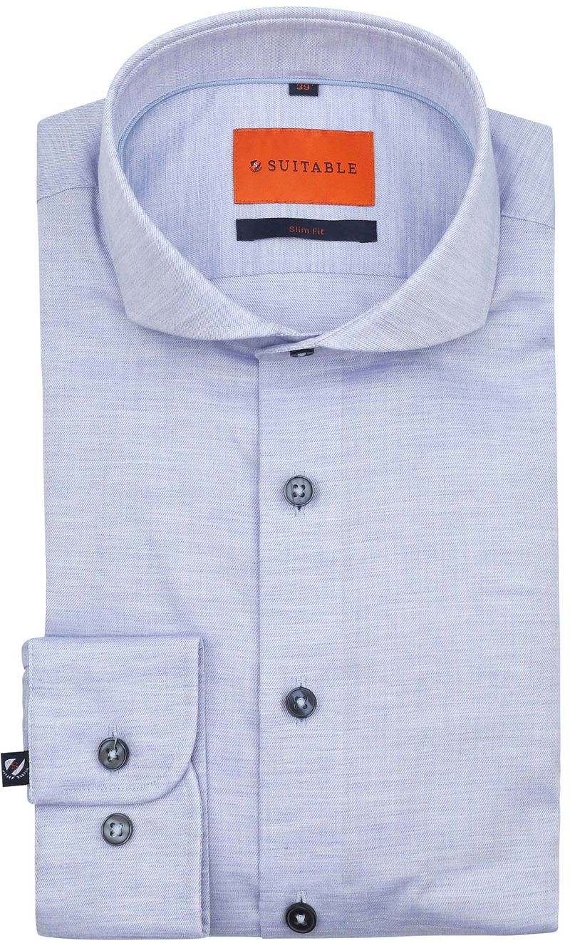 Suitable Melange Hemd Hellblau - Größe 40 günstig online kaufen