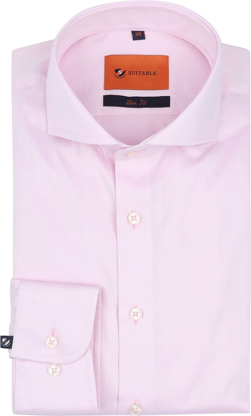 Suitable Hemd Twill Stretch Rosa - Größe 42 günstig online kaufen