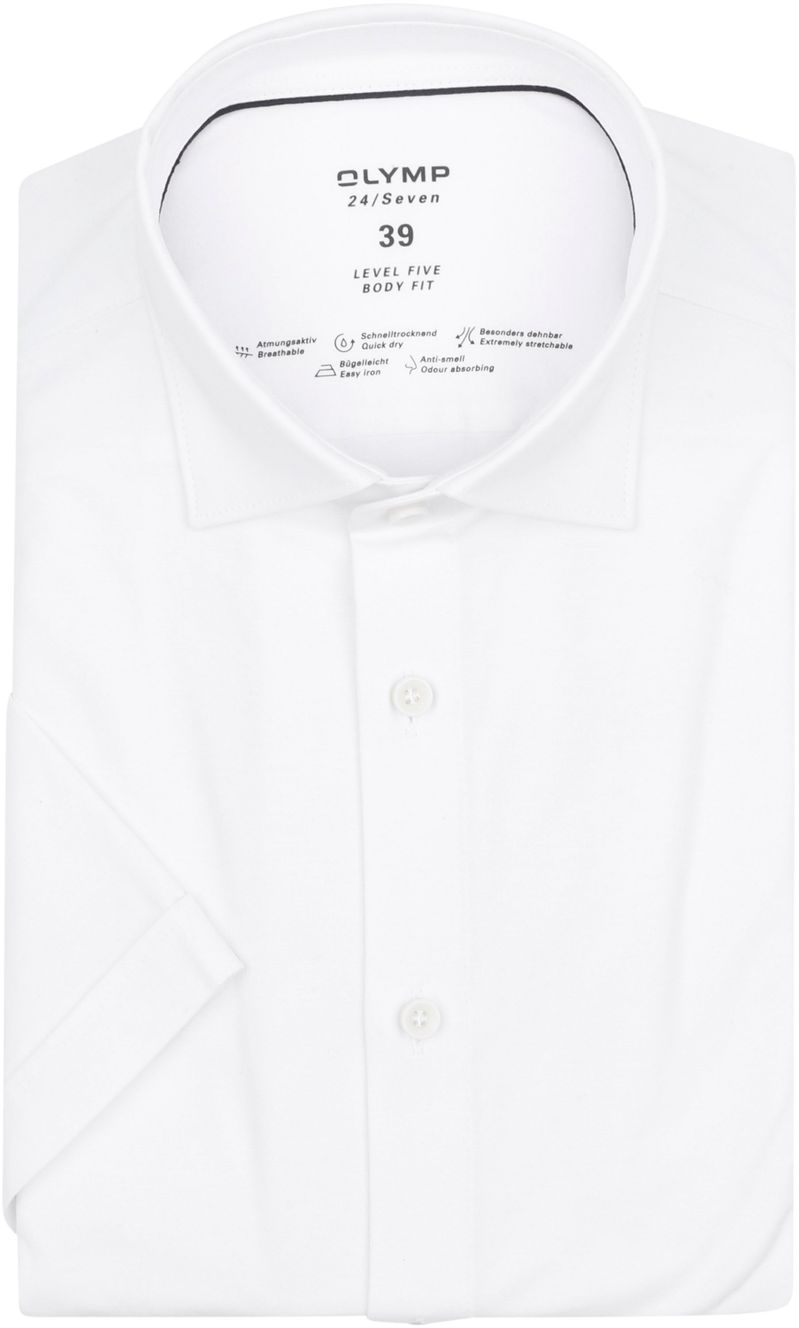 OLYMP Short Sleeve Overhemd Lvl 5 24/Seven Wit product