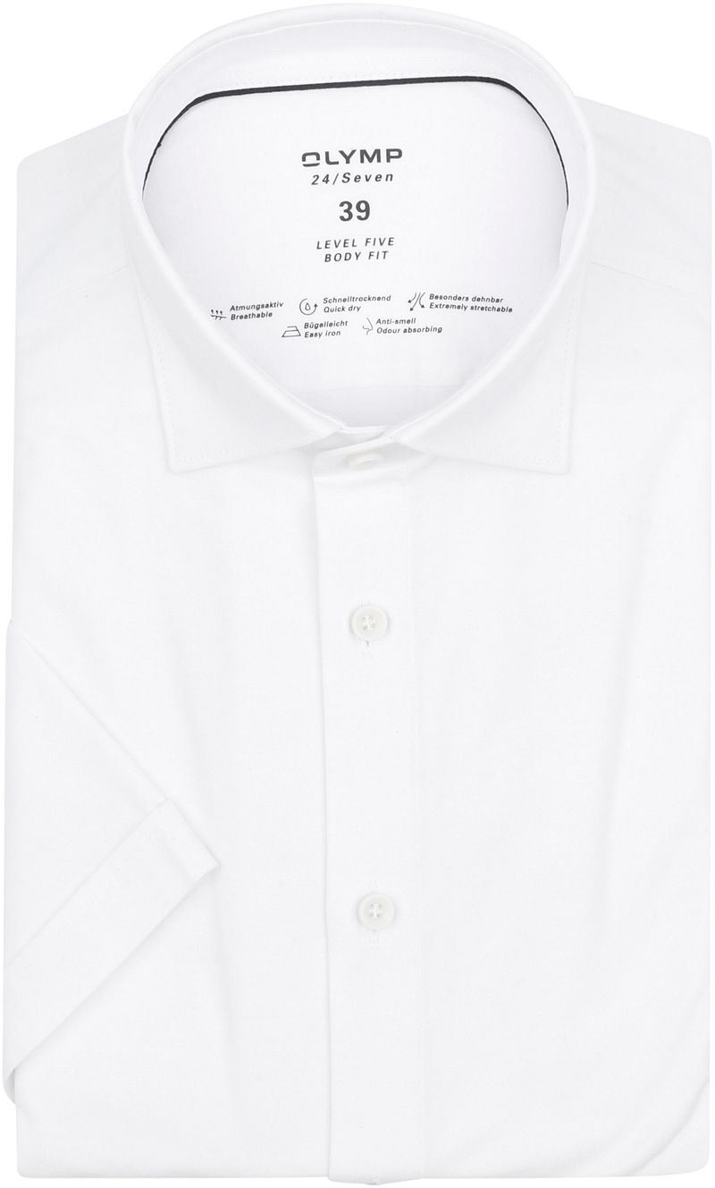 Olymp Short Sleeve Overhemd Lvl 5 24/Seven Wit
