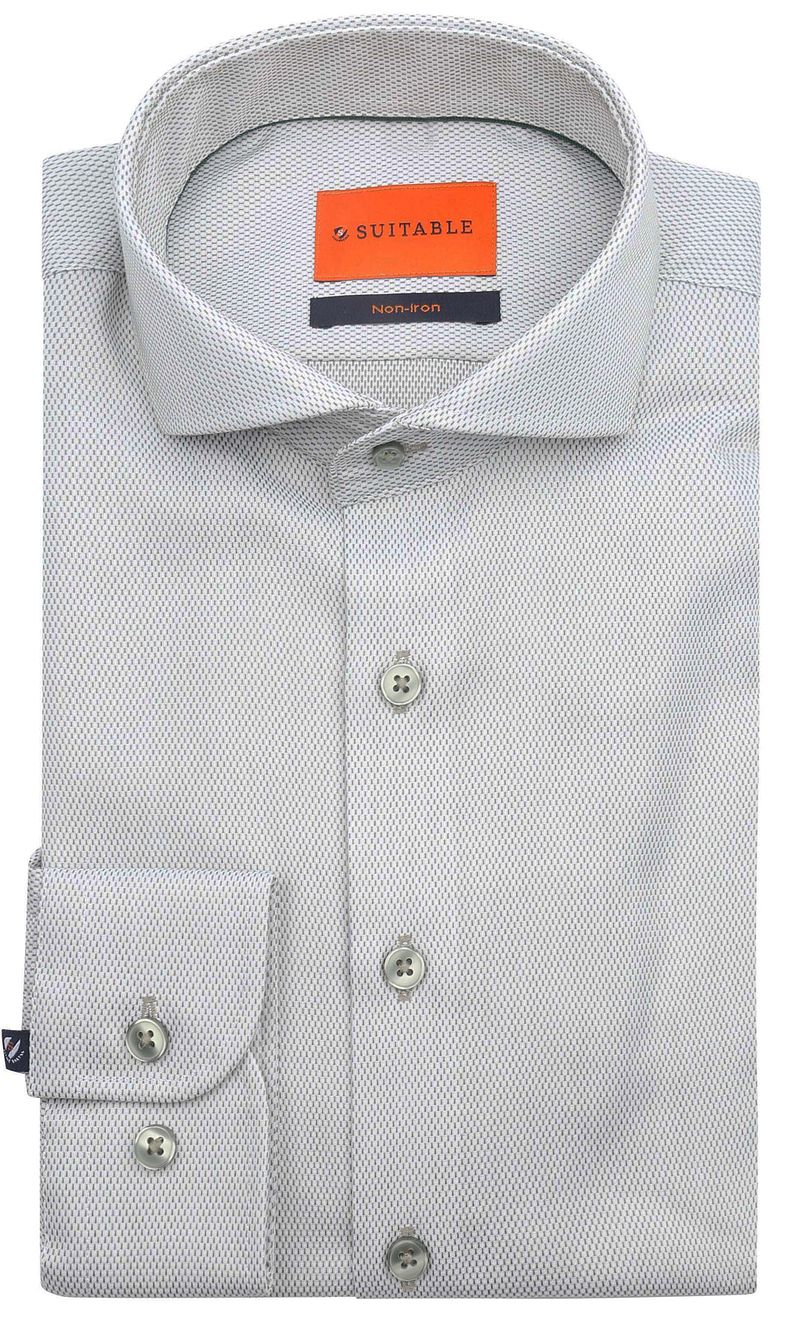 Suitable Hemd Jacquard Luxe Grün - Größe 40 günstig online kaufen