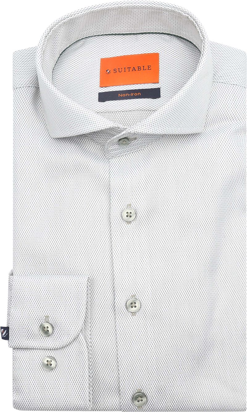 Suitable Hemd Jacquard Luxe Grün - Größe 39 günstig online kaufen